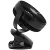 Adler laetav klambriga lauaventilaator | AD 7342 | Lauaventilaator | Must | Läbimõõt 15,5 cm | Kiiruste arv 3 | Võnkumine | 5 W