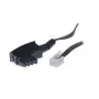 S/CONN 10m TAE-F - RJ11 Must Läbipaistev ShiverPeaks