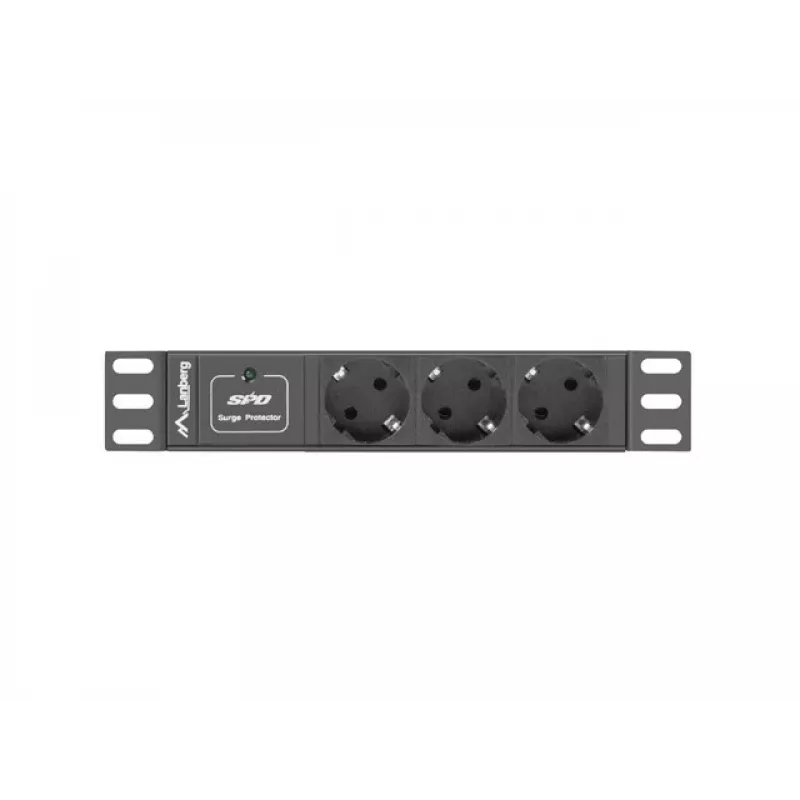 Lanberg PDU-03F-0200-BK Stromverteilereinheit (PDU) 1U Must 3 AC-Outputs (PDU-03E-0200-IEC-BK)
