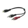 Wentronic Goobay RCA-Adapterkaabel, Must, 0,2 m - RCA-Pistikupesa > 2x RCA-Pistik (Audio vasak/parem) (50008)