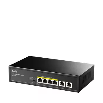 Võrgukommutaator Cudy GS1006P haldamata Gigabit Ethernet 6-pordi PoE, 12 Gbit/s, 2048 MAC, must