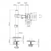 SBOX LCD-kinnitus LCD-351/1-2 17–32-tollistele ekraanidele, max koormus 9 kg, VESA 100x100