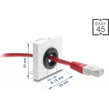 Kaabelliht DELOCK Easy 45, 18 mm läbimõõt, laud/kapp kaabli läbiviik