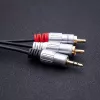 Audio kaabel Qoltec 52339 1m 2xRCA 3.5mm Must