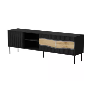 TV-kapp cama meble INSERTO 3D1W 190x40x62 cm must LED-iga