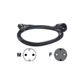 Toitekaabel Bachmann 5m Schuko H05VV-F 3G 1.50mm² must