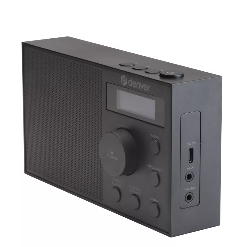 Raadio DENVER DAB-51B — DAB+/FM/AM kompaktne digiraadio, must