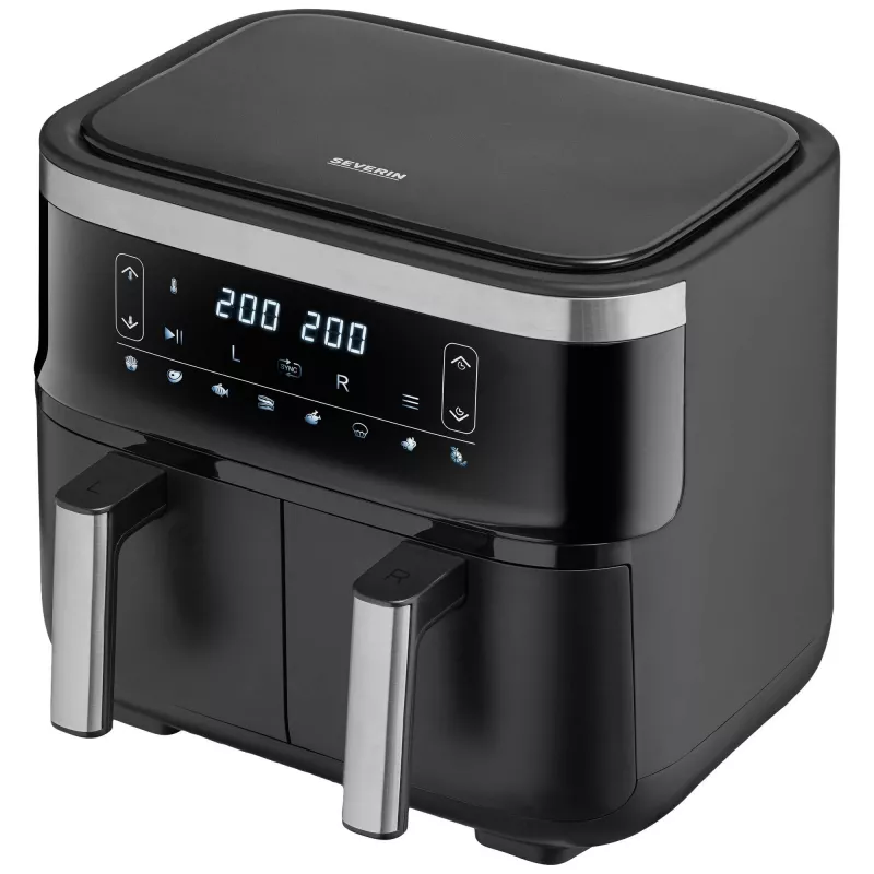 Kuumaõhufritüür Severin FR 2453 Double 3,25 L 2850 W Must Hõbedane