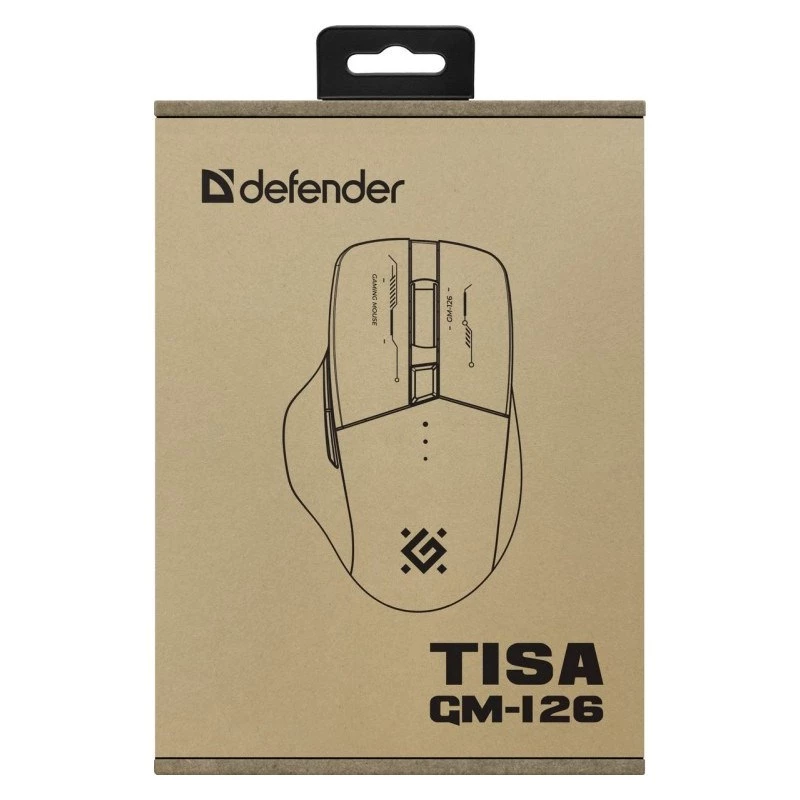 hiir DEFENDER GM-126 TISA RF+BT OPTIC 1600dpi 6P Valge