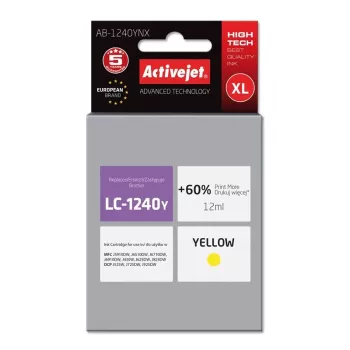 Activejet AB-1240YNX tint (asendus Brother LC1220Bk/LC1240Bk; Supreme; 12 ml; kollane)