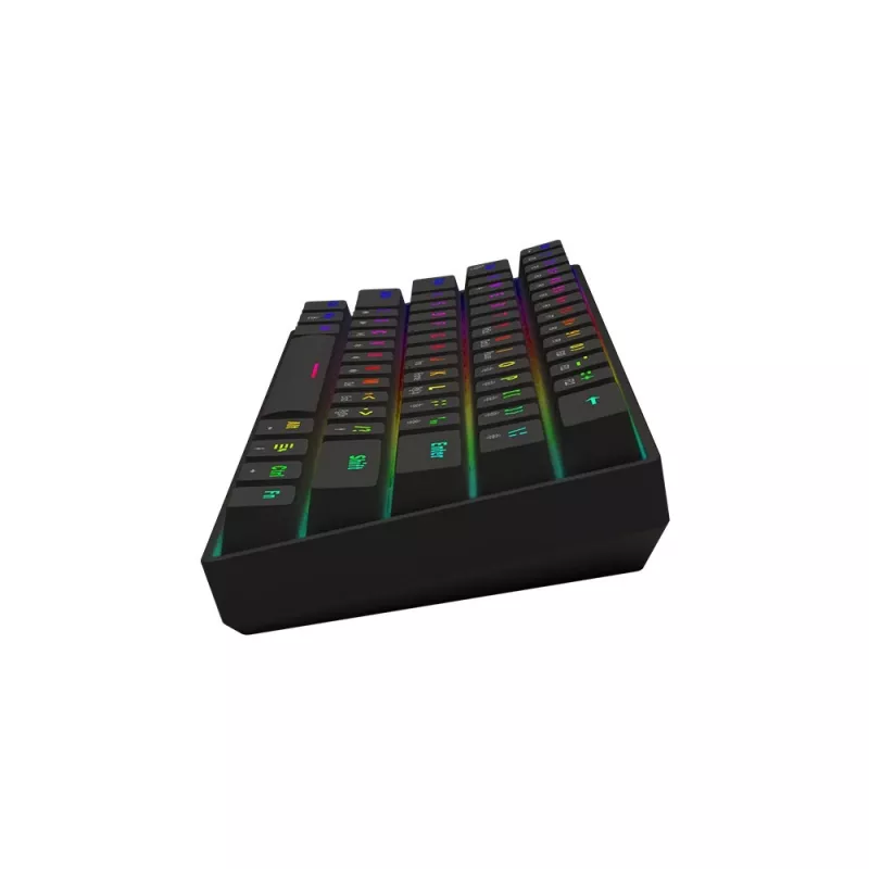 Mehaaniline mänguklaviatuur SAVIO MustOUT X2 BROWN 61-klahviga 60% USB QWERTY RGB Outemu Brown