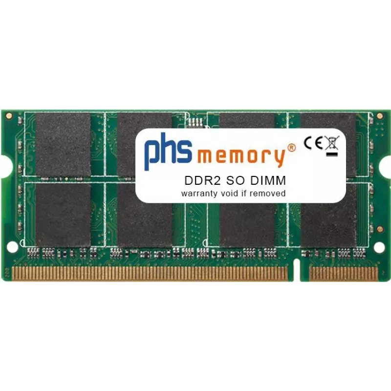 PHS-memory 2GB RAM-mälu seadmele Synology DiskStation DS1511+ DDR2 SO DIMM 800MHz PC2-6400S (SP128596)