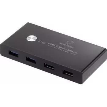 Renkforce RF-SHB-200 4 Port USB 3.0-lüliti + jaotur must (RF-4474114)
