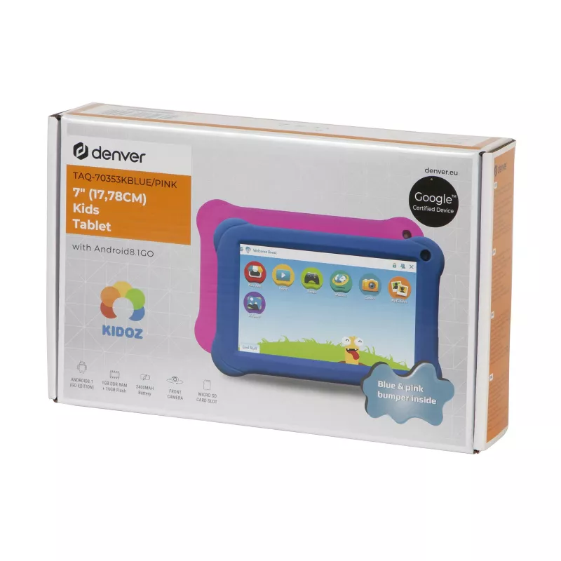 Tahvelarvuti Denver TAQ-70353KBLUE/PINK 7 tolli 1,2 GHz 1 GB RAM 8 GB