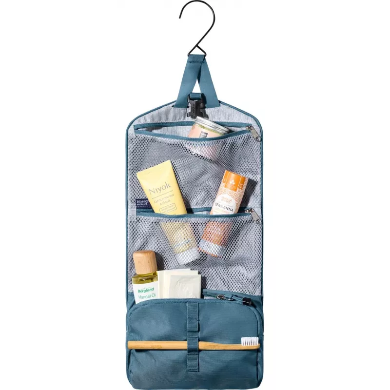 Tualett-tarvete kott DEUTER Wash Bag I — kompaktne reisipesukott, atlandisinine