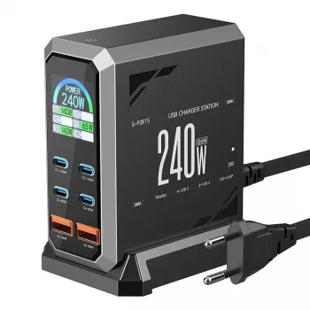Blitzwolf BW-S31 2xUSB-A, 4xUSB-C, PD, 240W võrgulaadija
