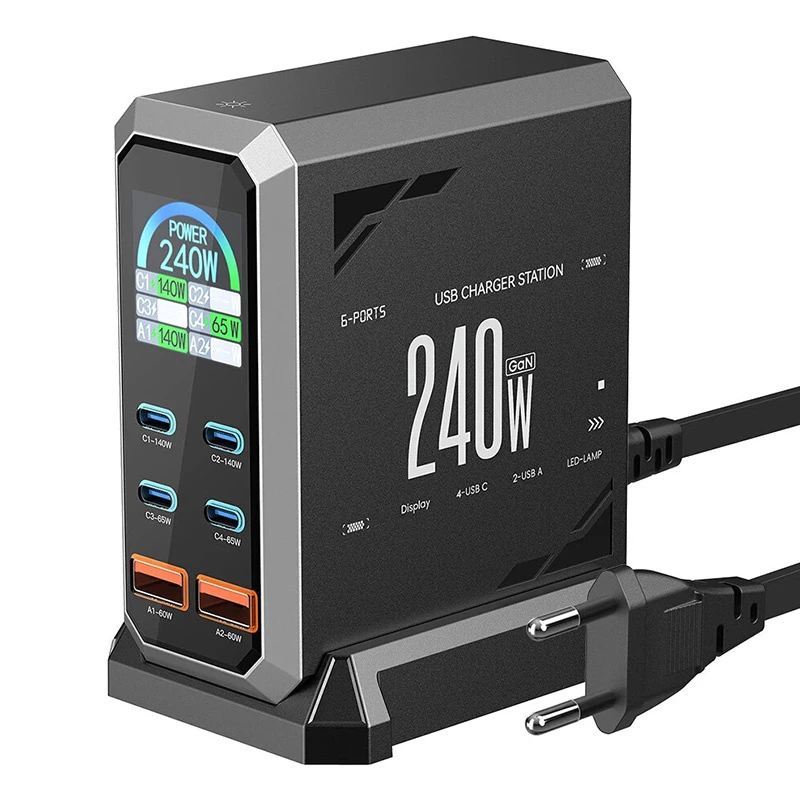 Blitzwolf BW-S31 2xUSB-A, 4xUSB-C, PD, 240W võrgulaadija
