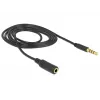 Helikaabel 3,5 mm isane-emane DeLOCK 84666 Must 1 m