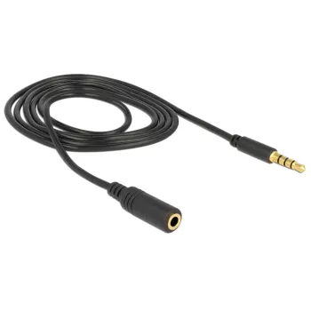 Helikaabel 3,5 mm isane-emane DeLOCK 84666 Must 1 m