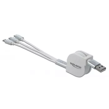 USB-kaabel DeLOCK 85850 0,98 m USB 2.0 USB A USB C/Micro-USB B/Lightning