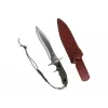 Fikseeritud nuga cinema classic CC-H5 Rambo V — Ellujäämisnuga, terasest tera 230 mm, kogupikkus 385 mm, polümeerist roheline käepide, nahast ümbris