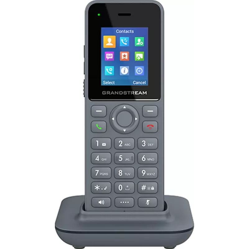 IP-telefon Grandstream DP725 juhtmeta telefonitoru, hall, 1,8-tolline TFT-ekraan, 20 liini, Li-Ion 1500 mAh