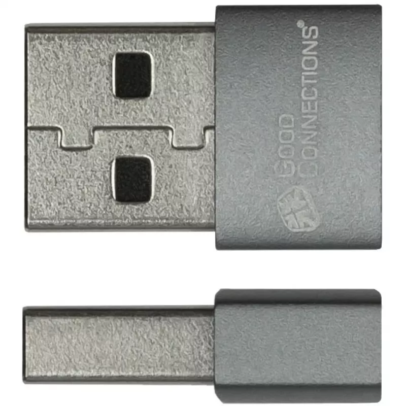 Good Connections Adapter USB 2.0 Plug A an USB-C Socket Alumiiniumkorpus Hall (USB-AD203)
