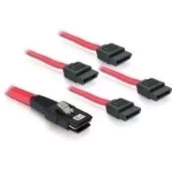SATA-kaabel DeLOCK 83074 4x 1 m punane