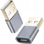 Adapter helos 304282 USB 2.0 USB-C emane USB 2.0 isasele, tumehall
