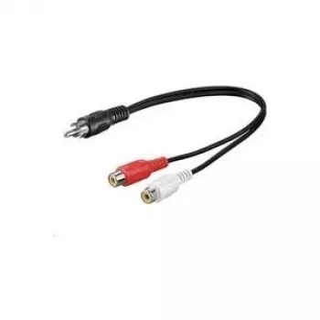 Microconnect AUDC02 helikaabel 0,2 m RCA 2 x RCA must
