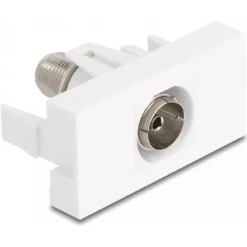 DeLOCK 90844 pistikupesa IEC F valge 75 Ω isane