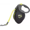Sissetõmmatav lõast Flexi NEON GIANT M — 8 m lindilõast, max koormus 25 kg, ergonoomiline käepide, must/kollane