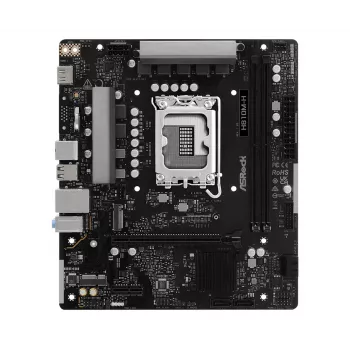 Micro ATX emaplaat ASRock H810M-H — Intel H810, LGA 1851 (Socket V1), 2x DIMM DDR5, kuni 128 GB, M.2 ja SATA III