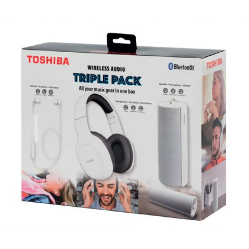 Kõrvaklapid Toshiba Wireless Audio Triple Pack HSP-3P19 valge