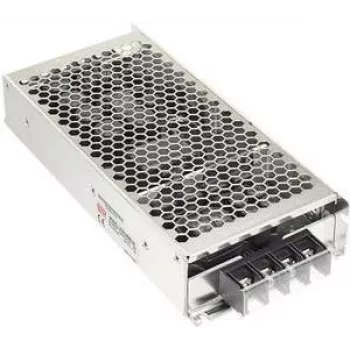 Toiteadapter/muundur Mean Well RSD-300E-48 — 300 W, sisend 25,2–46,8 V, väljund 48 V, mõõtmed 97×216×40 mm