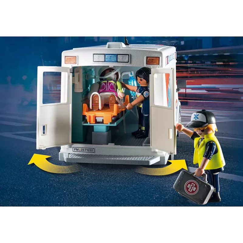 Mängukiirabi sõiduk PLAYMOBIL 71232 — mitmevärviline, vanusele 4–10, AAA patarei