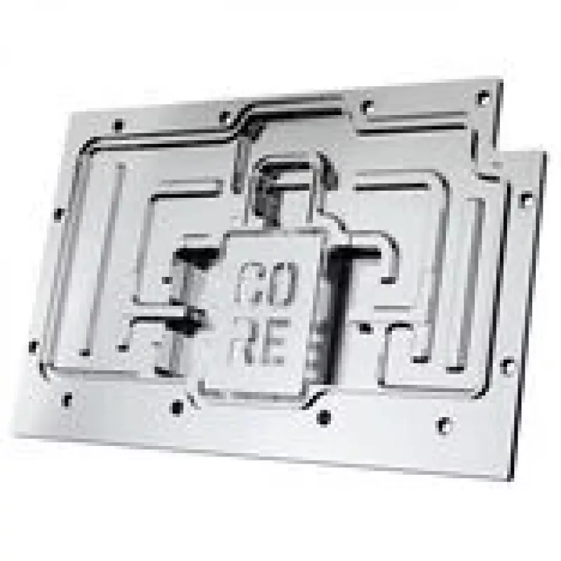 Vedelikjahutusplokk Alphacool Core RX 9070 XT Swift+ Transparent Chrome GPU-le