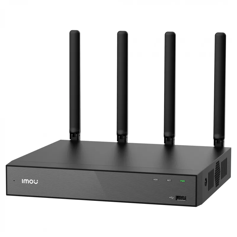 Võrgusalvesti IMOU N118W Must — 18-kanaliline, 4-kanaliline taasesitus, maks. 3840×2160, kaheribaline Wi‑Fi, SATA kuni 16 TB