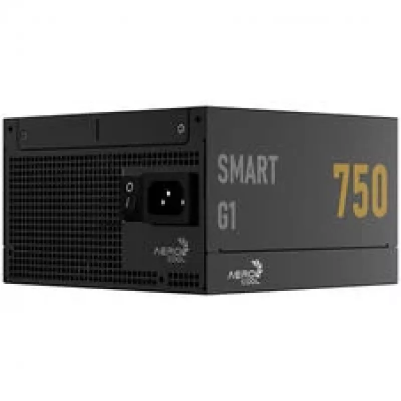 Toiteplokk AEROCOOL Smart G1 750W, 80 PLUS Gold, ATX 3.1, PCIe 5.1, must