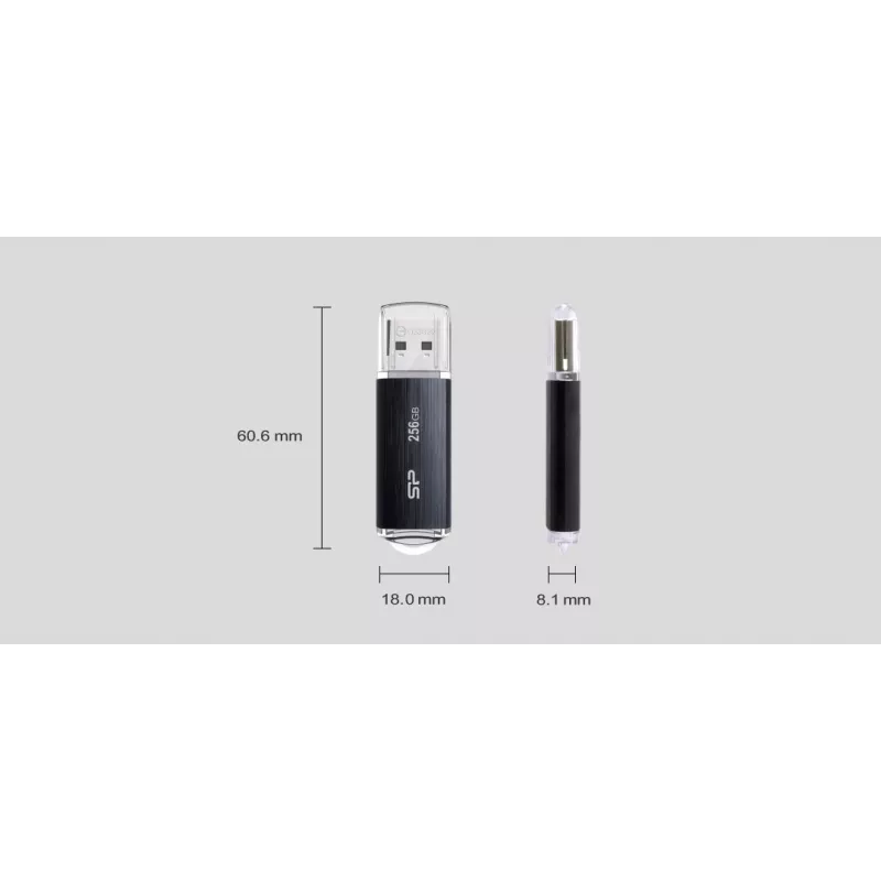 SILICON POWER Blaze B02 Pendrive USB-mälupulk 256 GB USB Type-A 3.2 Gen 1 (SP256GBUF3B02V1K) must