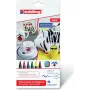 Marker Edding 4200 Must Sinine Pruun Roheline Punane Kollane 6 tk