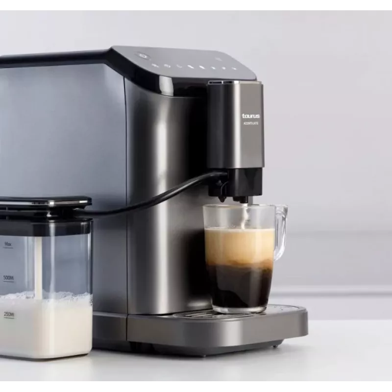 Espressomasin Taurus Accento Latte täisautomaatne, sisseehitatud veski, 1,5 L veepaak, kohviubade sisestus