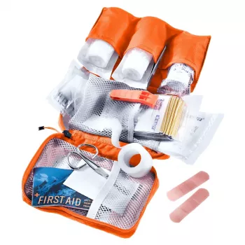 Travel first aid kit DEUTER First Aid Kit — compact zipper pouch 180×60×120 mm, oranž