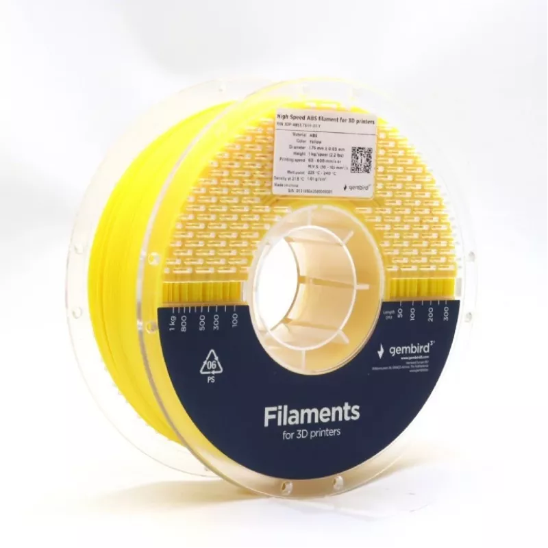 3D printimisfilament Gembird ABS 1.75 mm kollane 1 kg