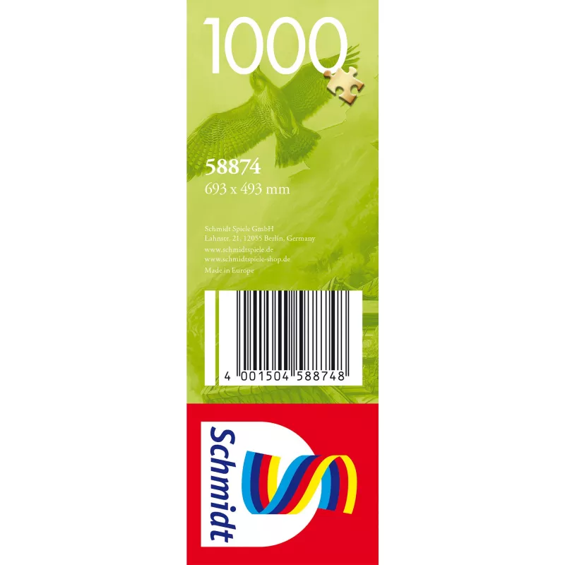 Pusle 1000 tk, schmidt spiele Village at the Edge of the Forest, maaliline illustratsioon