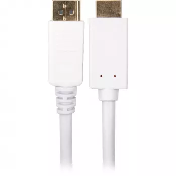 Sharkoon Adapterkaabel DisplayPort 1.2 > HDMI 4K valge 3 meetrit