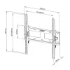Techly 23-55-tolline seinakinnitus LED LCD-telerile, kallutatav, ICA-PLB 131M
