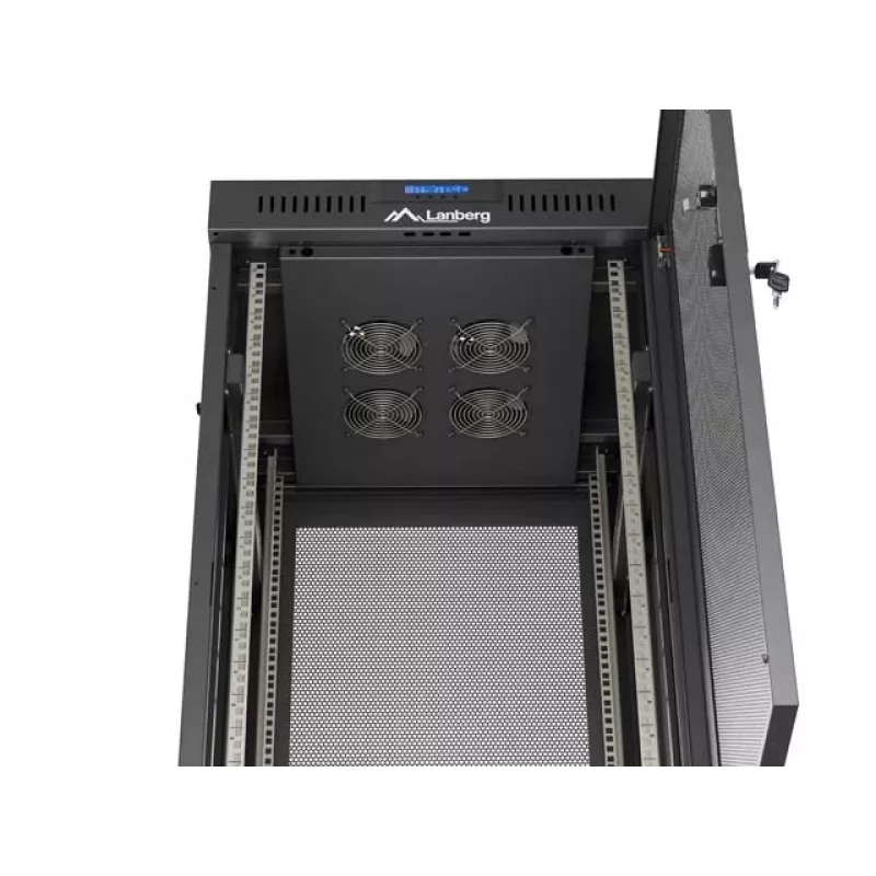 Rack cabinet LANBERG FF01-6624-23BL 24U freestanding 19 inch 600×600 mm IP20 must