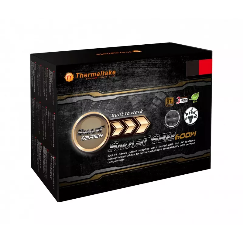 Toiteplokk Thermaltake Smart SE2 600W ATX poolmodulaarne, 86% efektiivsus, 120 mm ventilaator