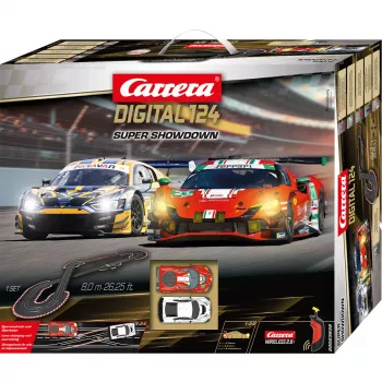 Slotiautorada CARRERA DIGITAL 124 Super Showdown – laiendatav digitaalne 1:24 süsteem